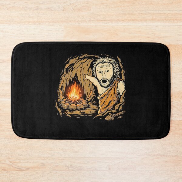 Item preview, Prehistoric Wojak Caveman Pointing at Cave Fire designed and sold by k3rstman1.