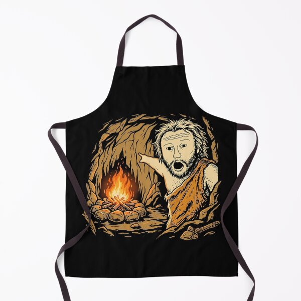 Item preview, Prehistoric Wojak Caveman Pointing at Cave Fire designed and sold by k3rstman1.