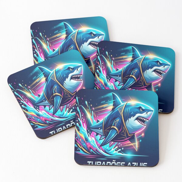 Item preview, tubarõesazuis, shark illustration designed and sold by  Mudikeys.