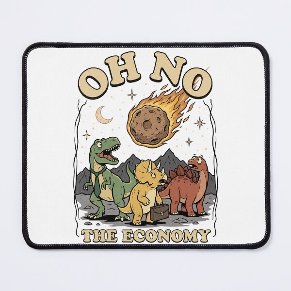 Item preview, Funny Dinosaur Meteor Economic Crisis Humor designed and sold by k3rstman1.