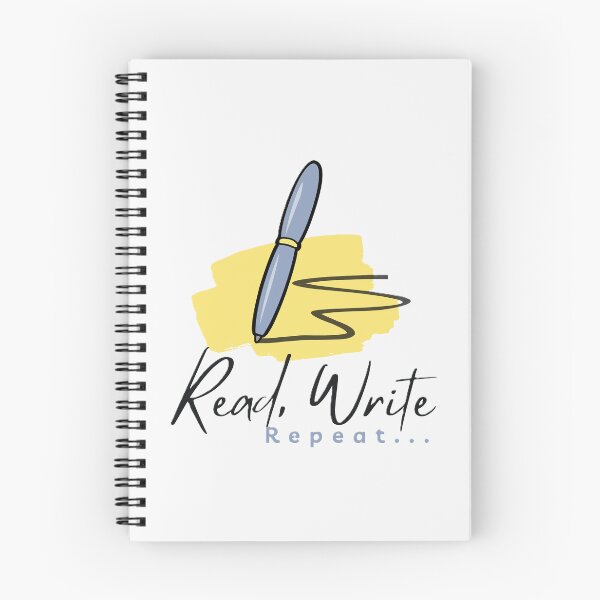 Item preview, Blue Fountain Pen Sketch Read Write Repeat Graphic designed and sold by Odunsy.