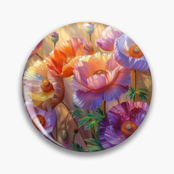 Item preview, Poppy Flowers with Dew Drops designed and sold by MargaretWiktor.