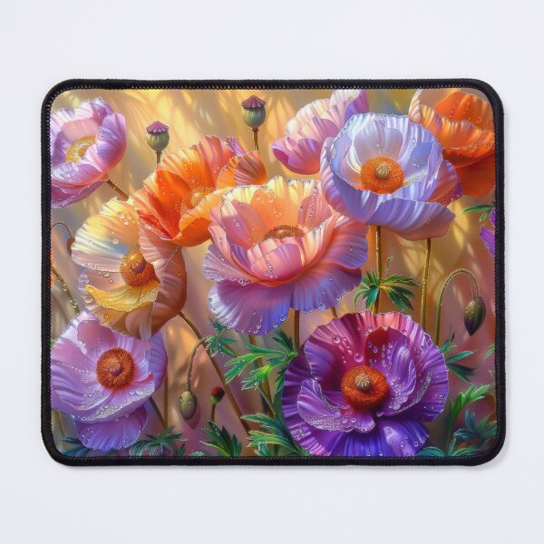 Item preview, Poppy Flowers with Dew Drops designed and sold by MargaretWiktor.