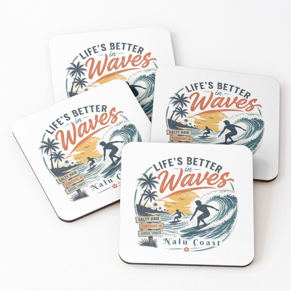 Item preview, Life’s Better in Waves | Vintage Surfing Beach T-Shirt  designed and sold by Nalu Coast.