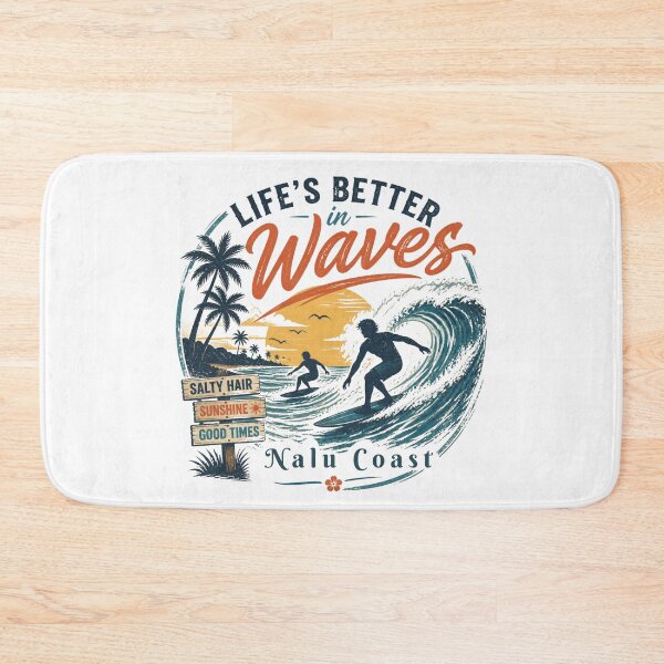 Item preview, Life’s Better in Waves | Vintage Surfing Beach T-Shirt  designed and sold by Nalu Coast.