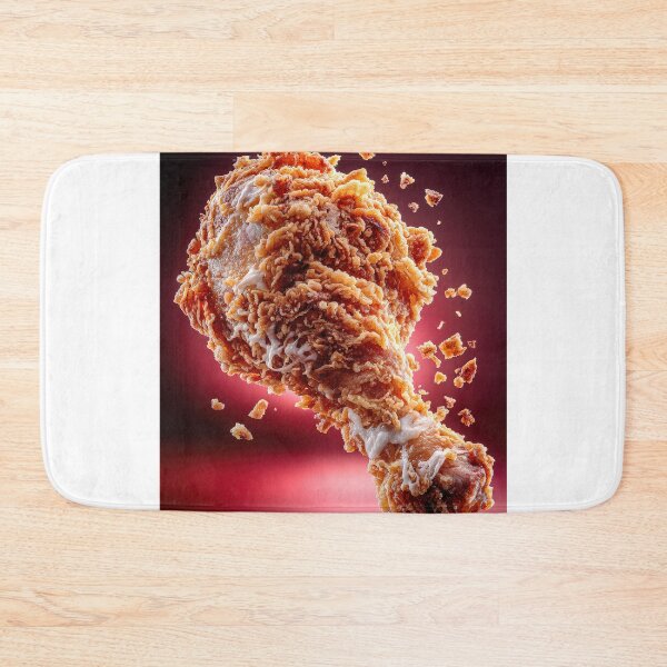 Item preview, Golden Crispy Fried Chicken Drumstick | Crunchy Food Art | Crispy Comfort Food Illustration designed and sold by Grafititee.