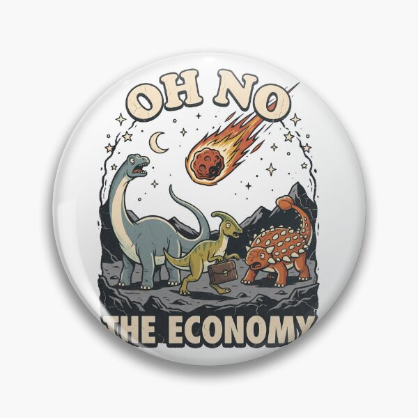 Item preview, Funny Oh No The Economy Dinosaur Meteor designed and sold by k3rstman1.