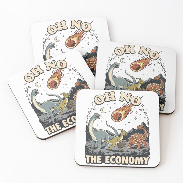 Item preview, Funny Oh No The Economy Dinosaur Meteor designed and sold by k3rstman1.