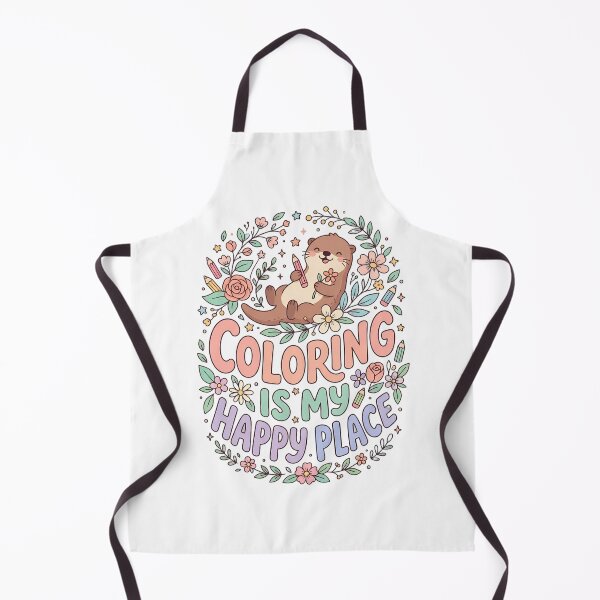 Item preview, Coloring Is My Happy Place Cute Otter Art Gift designed and sold by SHOP-Corner.