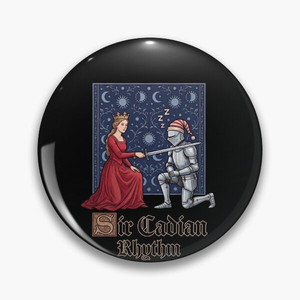 Item preview, Funny Sleepy Medieval Circadian Knight Humor Art designed and sold by elderberry.