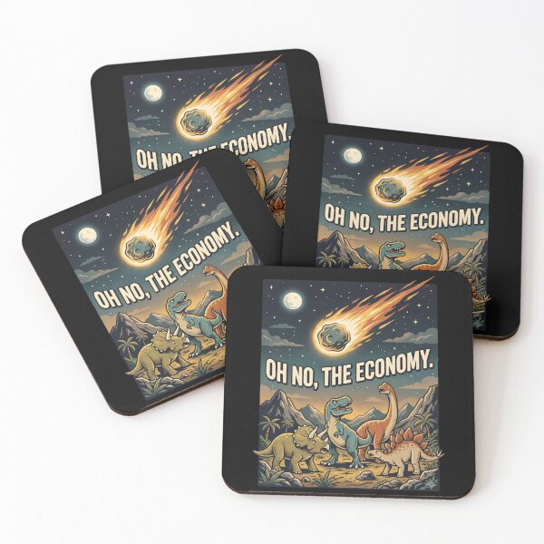 Item preview, Funny Dinosaur Meteor Oh No The Economy designed and sold by k3rstman1.