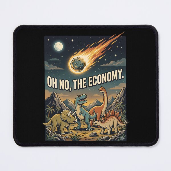 Item preview, Funny Dinosaur Meteor Oh No The Economy designed and sold by k3rstman1.