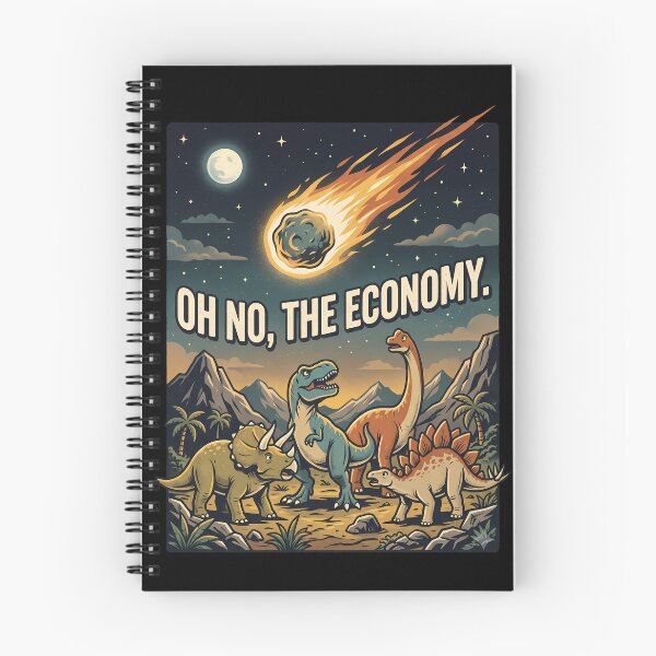 Item preview, Funny Dinosaur Meteor Oh No The Economy designed and sold by k3rstman1.