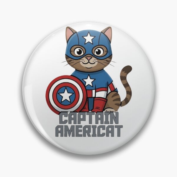 Item preview, Captain Americat Cute Superhero Cat Design designed and sold by Nano-Threads.