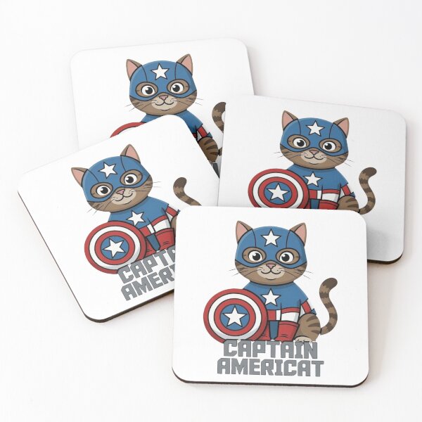 Item preview, Captain Americat Cute Superhero Cat Design designed and sold by Nano-Threads.