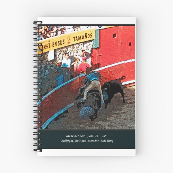 Item preview, Madrid, Spain, June, 24, 1959, Bullfight, Bull and Matador, Bull Ring, Digital Illustration designed and sold by AMacGPhilly.