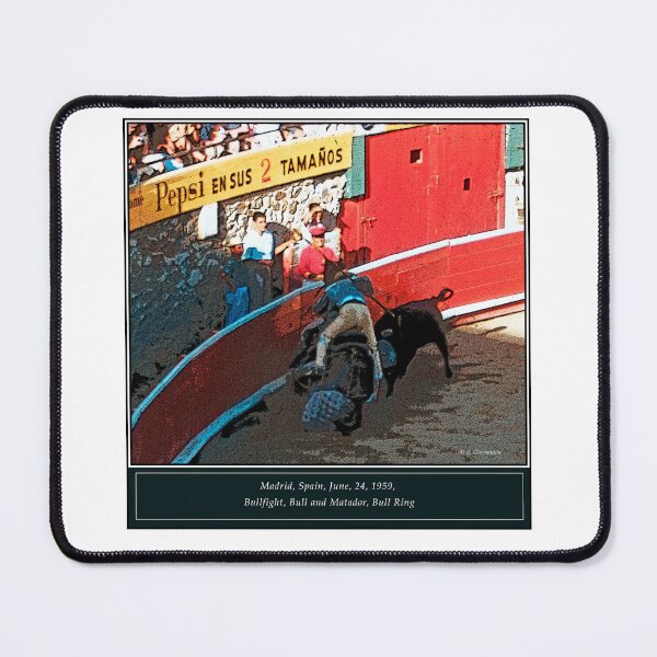 Item preview, Madrid, Spain, June, 24, 1959, Bullfight, Bull and Matador, Bull Ring, Digital Illustration designed and sold by AMacGPhilly.