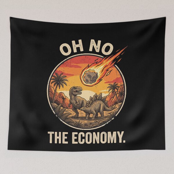 Item preview, Vintage Oh No The Economy Dinosaur Meteor designed and sold by k3rstman1.