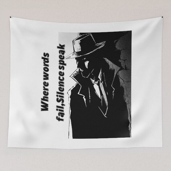 Item preview, Where Words Fail, Silence Speaks Minimal Inspirational Quote designed and sold by     Fatma Creates.