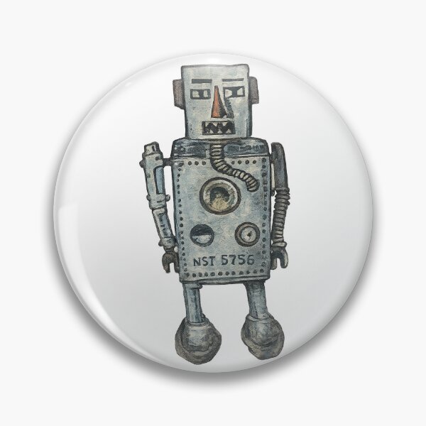 Item preview, Retro Folk Art Robot Illustration | Weathered Mechanical Character designed and sold by gahteeriffico.