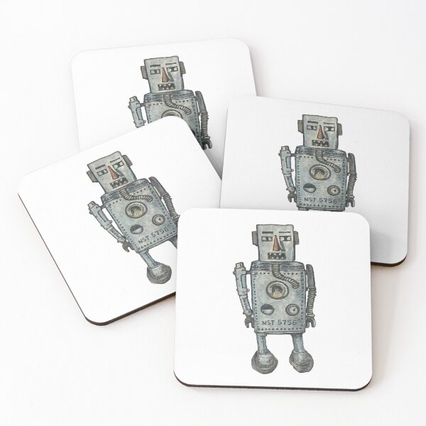 Item preview, Retro Folk Art Robot Illustration | Weathered Mechanical Character designed and sold by gahteeriffico.
