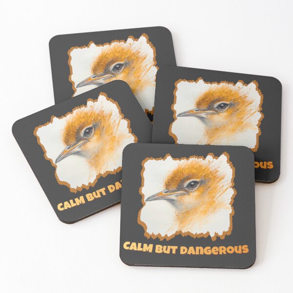 Item preview, Calm But Dangerous Bird – Orange Songbird Watercolor Illustration designed and sold by TestudoDesign.