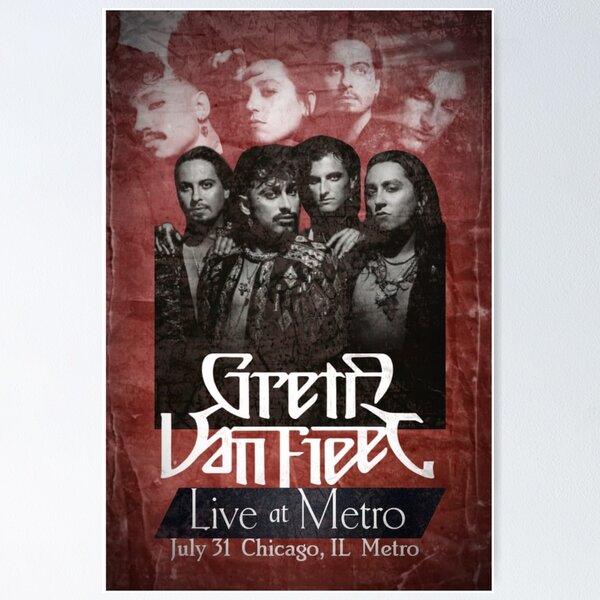 Item preview, Greta Van Fleet Chicago 2026 Poster designed and sold by Gretaapower.