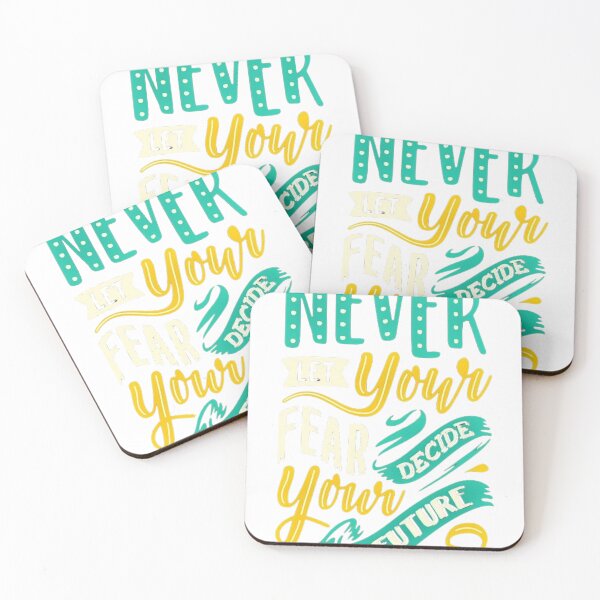 Item preview, Never Let Your Fear Decide Your Future Motivational Typography designed and sold by GlowAura7.