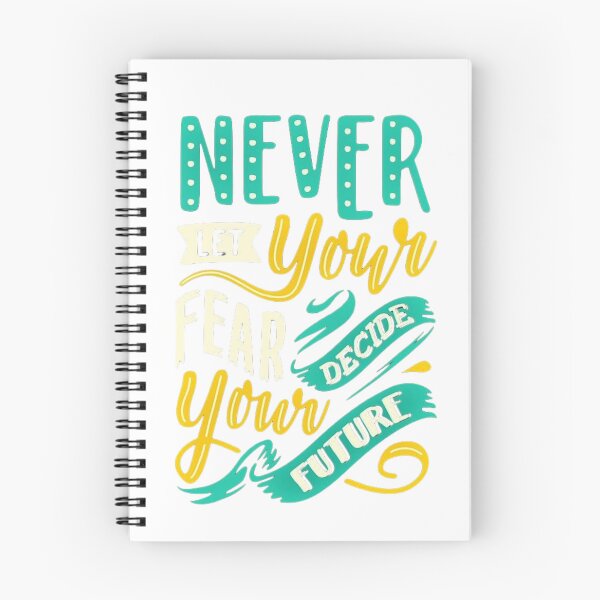 Item preview, Never Let Your Fear Decide Your Future Motivational Typography designed and sold by GlowAura7.