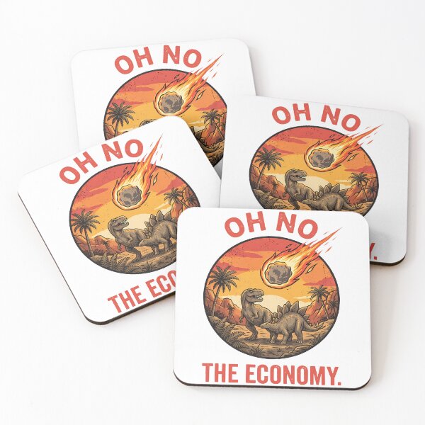 Item preview, Funny Oh No The Economy Dinosaur Meteor Meme designed and sold by k3rstman1.