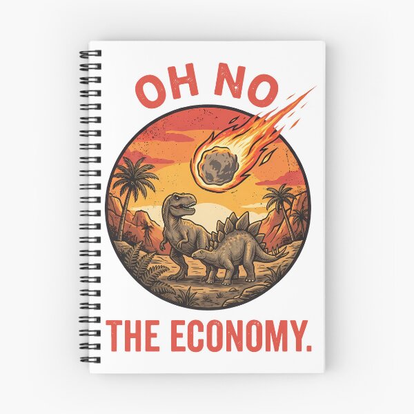 Item preview, Funny Oh No The Economy Dinosaur Meteor Meme designed and sold by k3rstman1.