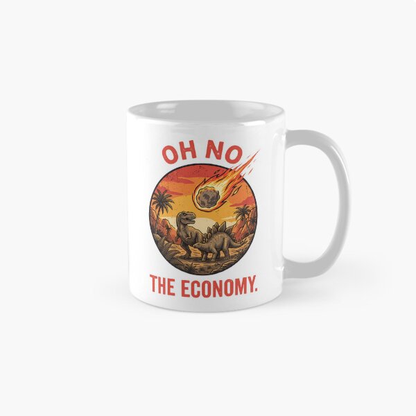 Item preview, Funny Oh No The Economy Dinosaur Meteor Meme designed and sold by k3rstman1.