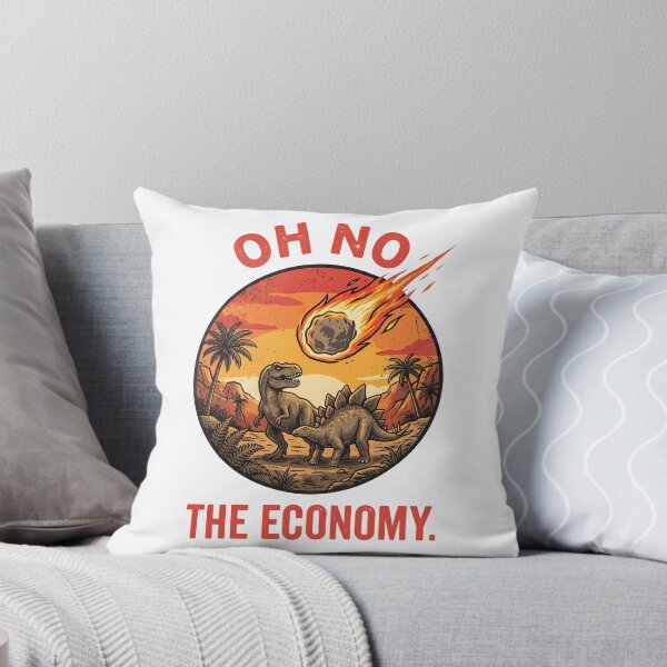 Item preview, Funny Oh No The Economy Dinosaur Meteor Meme designed and sold by k3rstman1.