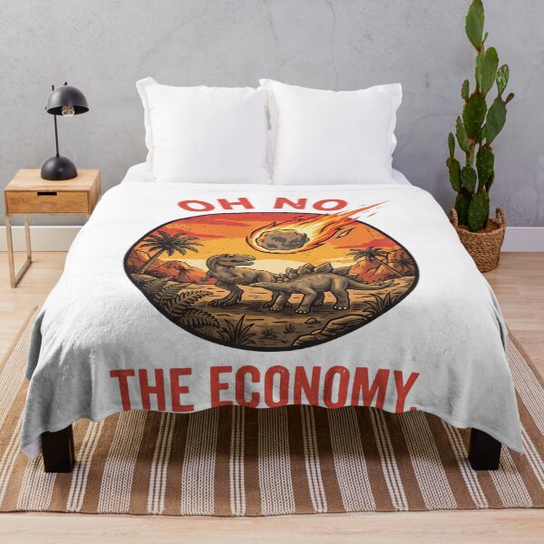 Item preview, Funny Oh No The Economy Dinosaur Meteor Meme designed and sold by k3rstman1.
