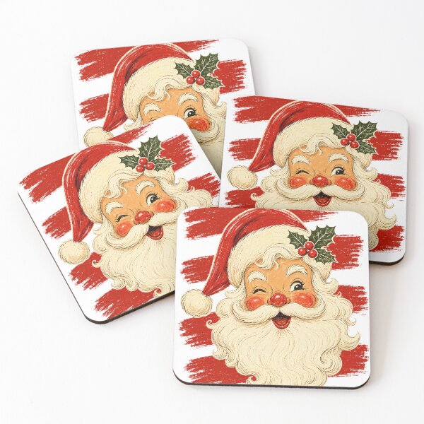 Item preview, Striped Santa Vintage Winking Santa Claus Retro Christmas designed and sold by Eldaferloart.