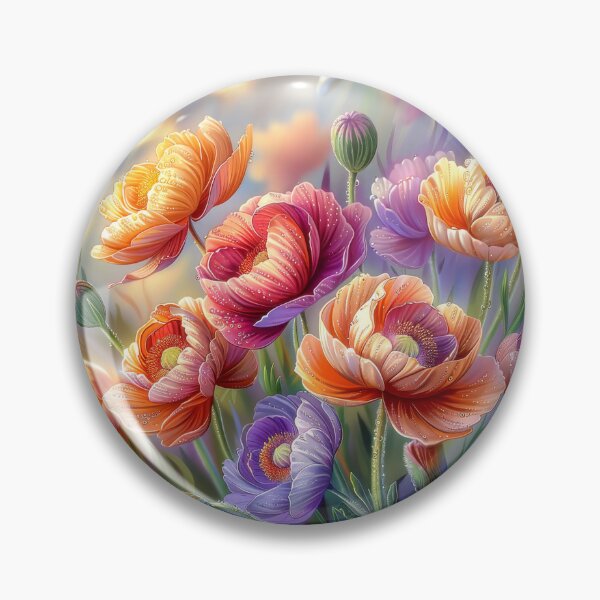 Item preview, Poppy Flowers with Dew Drops designed and sold by MargaretWiktor.