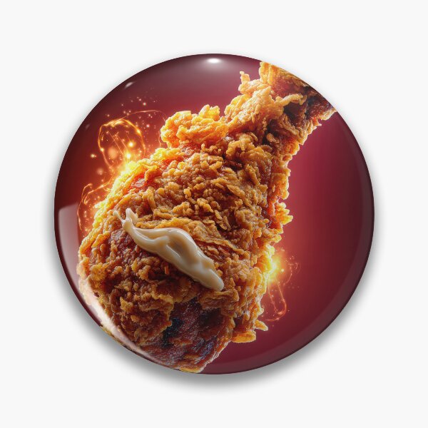 Item preview, Golden Crispy Fried Chicken Drumstick | Crunchy Food Art | Crispy Comfort Food Illustration designed and sold by Grafititee.