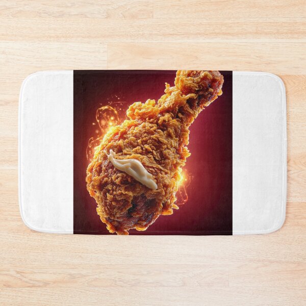 Item preview, Golden Crispy Fried Chicken Drumstick | Crunchy Food Art | Crispy Comfort Food Illustration designed and sold by Grafititee.