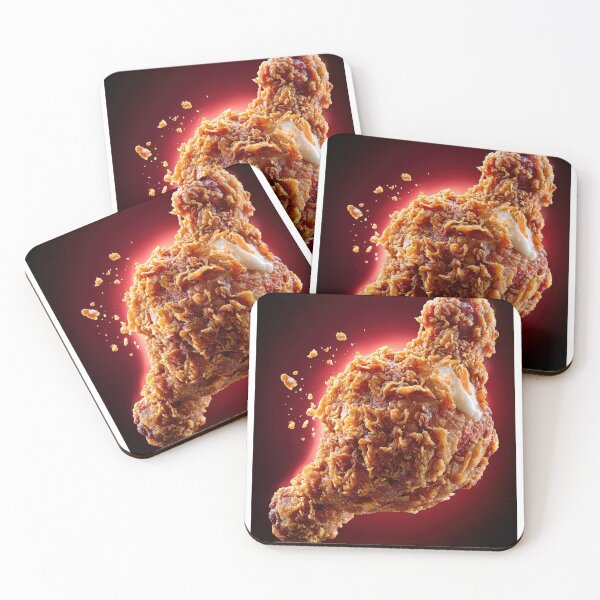 Item preview, Golden Crispy Fried Chicken Drumstick | Crunchy Food Art | Crispy Comfort Food Illustration designed and sold by Grafititee.