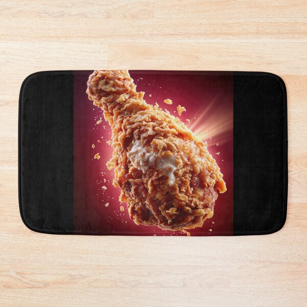 Item preview, Golden Crispy Fried Chicken Drumstick | Crunchy Food Art | Crispy Comfort Food Illustration designed and sold by Grafititee.
