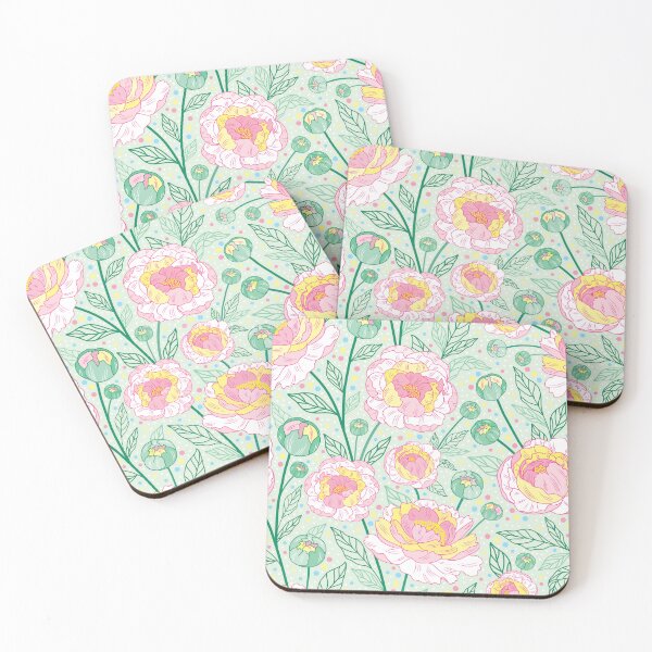 Item preview, Raspberry Sundae Peony Seamless Floral Pattern designed and sold by The Pattern Mill.