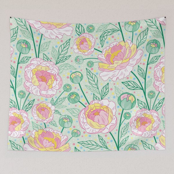 Item preview, Raspberry Sundae Peony Seamless Floral Pattern designed and sold by The Pattern Mill.