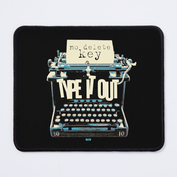 Item preview, Type It Out No Delete Key | Vintage Typewriter Graphic Tee | Writer Journaling Mental Health Shirt designed and sold by Decorador de Corazones.