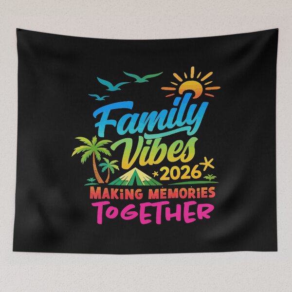 Item preview, Family Vibes Making Memories Together 2026 - Tropical Vacation Art designed and sold by BendyBeasts.
