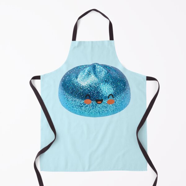 Item preview, Blue Glitter Squishy Dumpling Toy – Kawaii Photorealistic Cutout designed and sold by EmeraldeaArt.