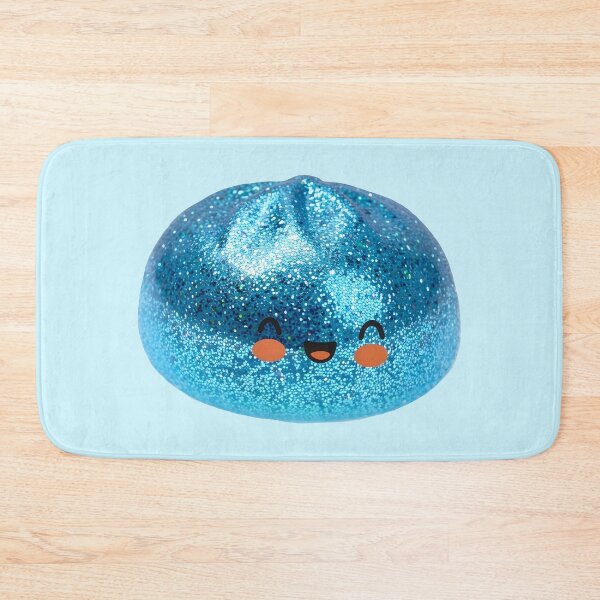 Item preview, Blue Glitter Squishy Dumpling Toy – Kawaii Photorealistic Cutout designed and sold by EmeraldeaArt.