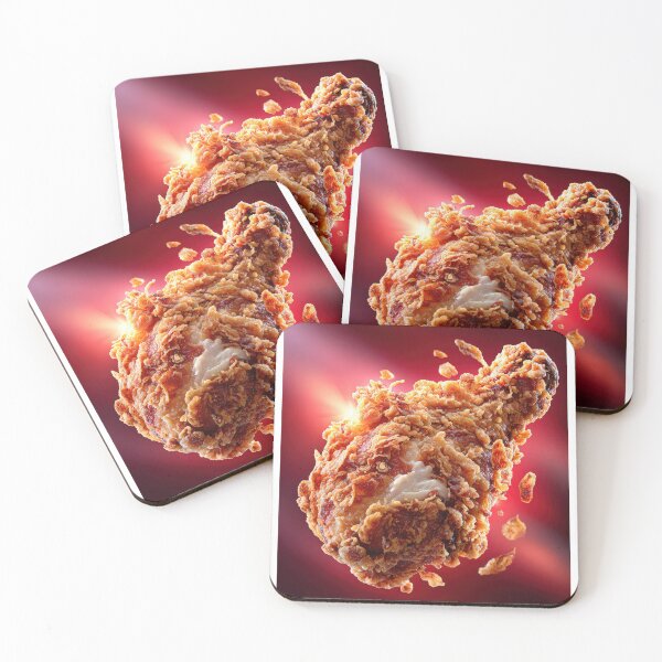 Item preview, Golden Crispy Fried Chicken Drumstick | Crunchy Food Art | Crispy Comfort Food Illustration designed and sold by Grafititee.