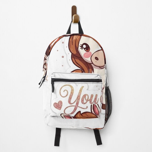 Item preview, Cute "You and Me" Glitter Horse Sticker | Adorable Couple Horses Art designed and sold by Arts121.