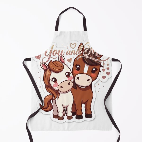 Item preview, Cute "You and Me" Glitter Horse Sticker | Adorable Couple Horses Art designed and sold by Arts121.