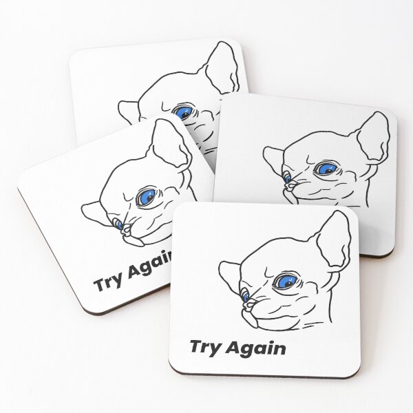 Item preview, A minimalist Chihuahua with colorful eyes and one perfect response: Try Again T-Shirt designed and sold by KateQR.
